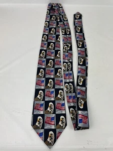Steven Harris Mens Neck Tie American Eagle Patriotic USA Flag & Eagle - Picture 1 of 9