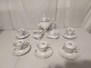 Wawel China Floral Rose Made In Poland Tea Set - Picture 1 of 13