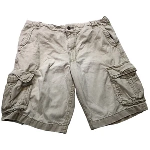 Aeropostale Pantaloncini Cargo Uomo Beige 36 con Tasche e Passanti Cintura Misto Cotone... - Foto 1 di 9