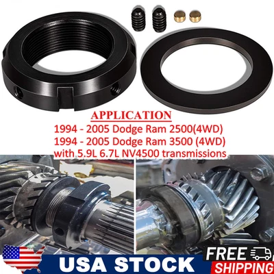 Kit de tuercas de bloqueo de engranaje de retención quinto para Dodge Ram 2500 3500 1994-2005 4x4 5,9 L 6,7 L Foto 1 de 4