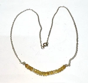 Vintage 1/20 14k Yellow Gold Filled Citrine Beads Pendant Necklace,45cm, 568 - Picture 1 of 7
