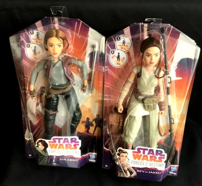 Star Wars Forces of Destiny Rey of Jakku & Jyn Erso 2 Dolls Hasbro MIP - Image 1 of 4