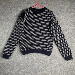 Vintage Ll Bean Pullover Wool Sweater Birds Eye Mens Medium Grandpa - Picture 1 of 8