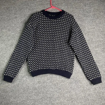 Vintage Ll Bean Pullover Wool Sweater Birds Eye Mens Medium Grandpa - Image 1 of 4