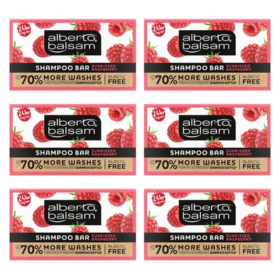 Alberto Balsam Sunkissed Raspberry Shampoo Bar 75g - Pack of 6