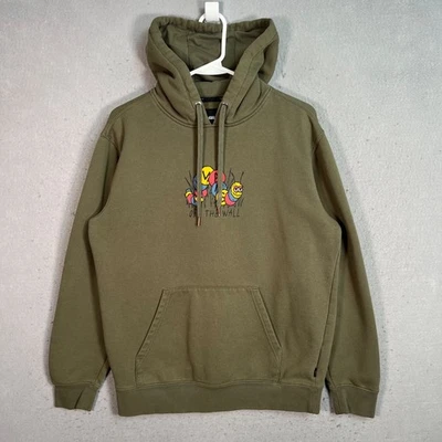 Vans Para Hombres Verde Oliva Sudadera con Capucha Fuera de la Pared Gusano Talla Pequeña Sudadera Pullover Foto 1 de 4