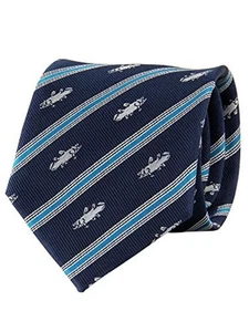 COLORATA Coelacanth pattern tie stripe navy Free Ship w/Tracking# New from Japan - Picture 1 of 5