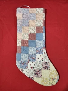 Medias de Navidad Hechas a Mano Completamente Forradas 20" Edredón Acolchado Tela Reciclada - Imagen 1 de 3