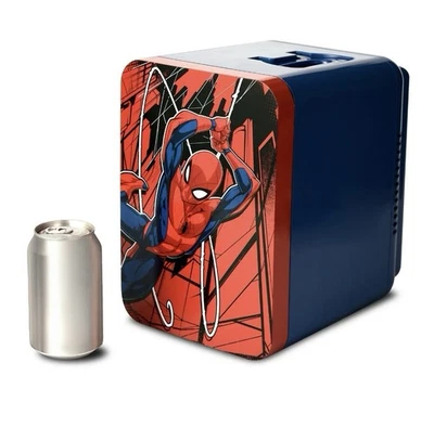 Marvel Spiderman Blue Red 6 Can Mini Fridge - Image 1 of 4