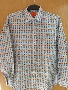 Simon Carter MENS L/S Cotton Shirt TOY SOLDIERS print VGC Size 16.5" 42 CMS VGC - Picture 1 of 12