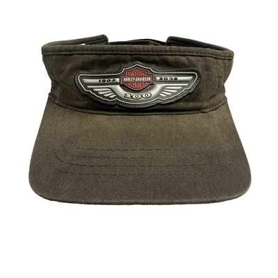 Harley-Davidson 100th Anniversary Visor 1903-2003 Brown Denim Adjust-Strap USA - Image 1 of 4