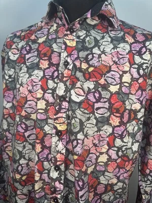 Joe Browns Mens Long Sleeved Patterned Shirt Large Cotton Lightweight - Изображение 1 из 4