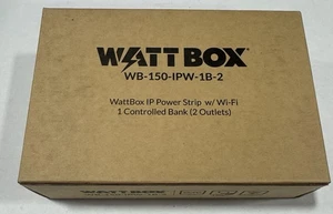 New WattBox WB-150-IPW-1B-2 Wi-Fi Smart 2-Outlets IP Power Strip - Picture 1 of 2