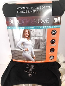 WOMENS TOP & BOTTOM FLEECE SET, BLACK,SIZE L, THERMAL WARMTH, LIGHTWEIGHT, NICE! - Picture 1 of 8