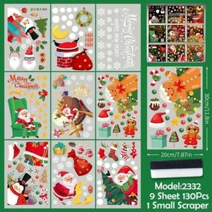 9PCS Christmas Snowflake Window Clings Stickers For Glass, Decals Xmas 9CT7 - Picture 1 of 9