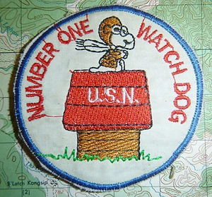SNOOPY is the Number One Watchdog - Patch - US NAVY PILOT - Vietnam War - M.163 - Picture 1 of 2