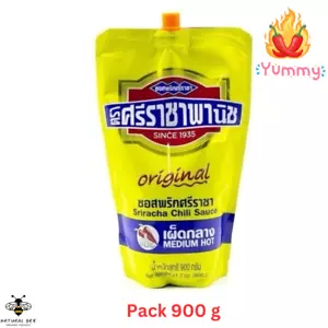 Salsa di peperoncino tailandese SRIRACHA PANICH condimento medio piccante ricarica 900g originale - Foto 1 di 10