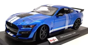 Maisto 1/18 Scale Model Car 46629 - 2020 Mustang Shelby GT500 - Blue - Picture 1 of 5