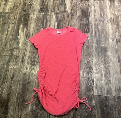 UNDERCOVER Victoria’s Secret Rosa Beach Terry Vestito Copricostume Laterale Increspato