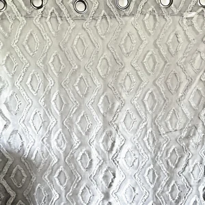 Dainty Home Grommet Top Curtain Set 2 Panels 96Alex76SI Shabby Chic 94"L x 36"W - Picture 1 of 6