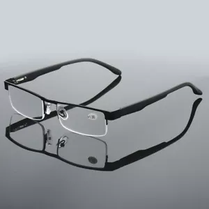 Für Herren Lesebrille Federscharniere Leser Halbrandlose Brille +1,0 ~ 4,0 - Bild 1 von 13