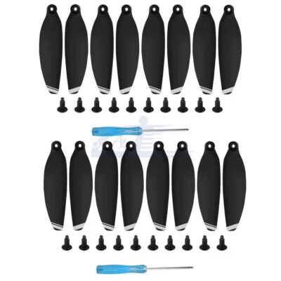 Hélices de bajo ruido 16 piezas cuchillas RC Drone Accesorios Negro y Plateado para DJI Mini 4K Foto 1 de 4