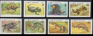 REP046 - REPTILES AMPHIBIANS VIETNAM 1983 REPTILES IMPERF  MNH - Picture 1 of 1
