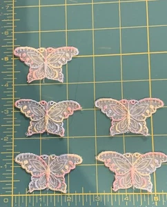 5 Multicoloured Embroidery Butterfly 🦋 Appliqué/ Sew On Embellishment - Picture 1 of 1