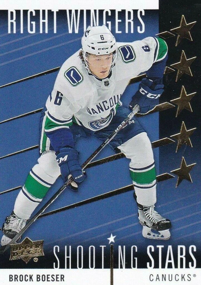 2019-20 Upper Deck Shooting Stars Right Wingers #SSR3 Brock Boeser Canucks - Image 1 of 1