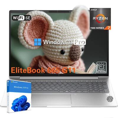 HP ProBook 465 G11 16" Laptop Backlit KB AMD Ryzen 7 16GB RAM 512GB SSD Win11Pro - Image 1 of 4