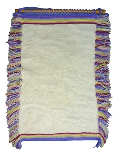 Noah’s Ark Crochet Wall Hanging Sign Textile Tapestry Plaque Unisex Childs Room - Picture 1 of 6