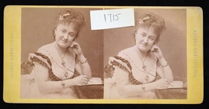 Retrato de una actriz Stereoview temas artísticos franceses - Imagen 1 de 2