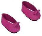 Fuchsia Suede Ballet Flat Shoes Fits 18inch American Girl Dolls 