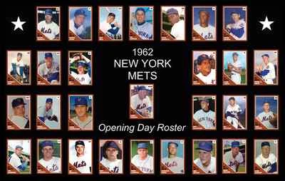 1962 NEW YORK METS Opening Day Team Photo Baseball Card Set POSTER Decor Gift NY - Image 1 of 2