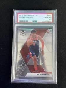2019 Panini Mosaic Basketball Rui Hachimura ROOKIE #231 PSA 10 WIZARDS GEM MINT - Picture 1 of 2