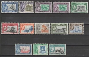 GILBERT & ELLICE ISLANDS 1956/62 SG 64/75 + 66a USED - Picture 1 of 1