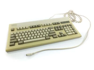 Dell GYUM97SK VINTAGE Rare "Old Logo" Mechanical PS/2 Keyboard AT101 - Yellowed - Image 1 of 4
