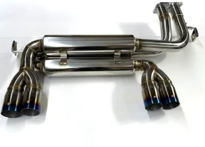 Quad 3" Titanium Burn Tips Axle Back Exhaust Mufflers for BMW M3 E46 2001 - 2006 - Picture 1 of 5