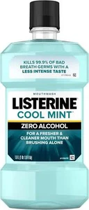 Listerine Zero Alcohol Mouthwash, Alcohol-free Oral Rinse Cool Mint Flavor, 1 L - Picture 1 of 6