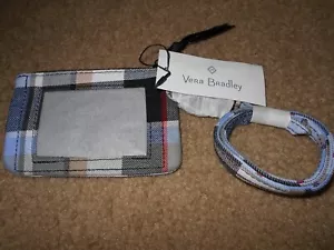 NEW Vera Bradley Zip Lanyard And ID Case Perfectly Plaid - Picture 1 of 2
