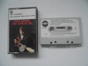 GLEN CAMPBELL - TURN AROUND AND LOOK AT ME- RARE UK 1975  CASSETTE TAPE- EMBER - Picture 1 of 6