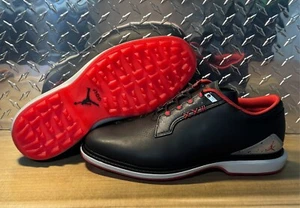 Herren Nike Jordan ADG 5 niedrig rückgratlos Golfschuhe schwarz rot Bred FQ7874-001 Größe 10 - Bild 1 von 7