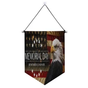 American Flag Memorial Day 4th Of July Hanging Banner Porch Sign Decor Independe - Picture 1 of 6