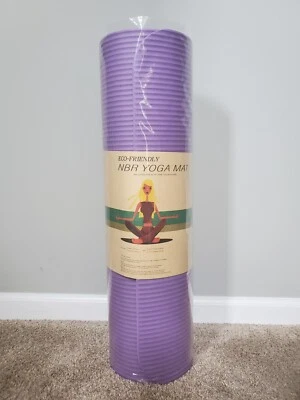 Nueva esterilla de yoga púrpura antideslizante NBR esteras de yoga estera de ejercicio ecológica estera de entrenamiento Foto 1 de 2