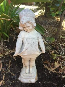 Stone Statue of Girl Height 58 cm Base 16 cm - Picture 1 of 1
