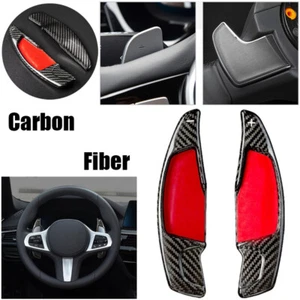 Carbon Fiber Steering Wheel Paddle Shifter Extension For BMW G20 G22 G30 G05 F90 - Picture 1 of 5