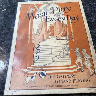 Libro de canciones de colección 1943 música tocar todos los días piano, lección de clase, partituras Foto 1 de 4