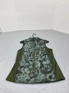 Avia Vest Womens Small Green Camo Sleeveless Full Zip Lightweight Puffer Outdoor - Picture 1 of 8