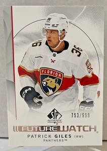 2024-25 SP Authentic Patrick Giles Future Watch Rookie Florida Panthers #753/999 - Picture 1 of 1
