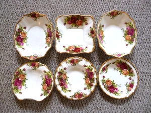 6 X ROYAL ALBERT OLD COUNTRY ROSES SMALL DISHES - Picture 1 of 2